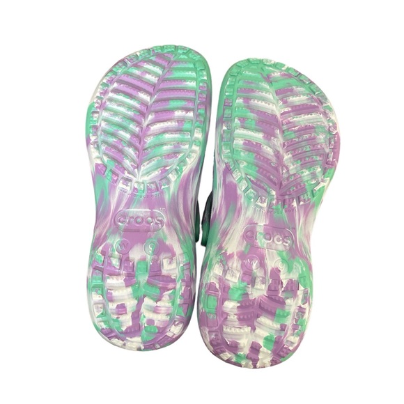 Crocs W9- Purple/Turquoise Marbled - Original Clog style - Picture 7 of 7